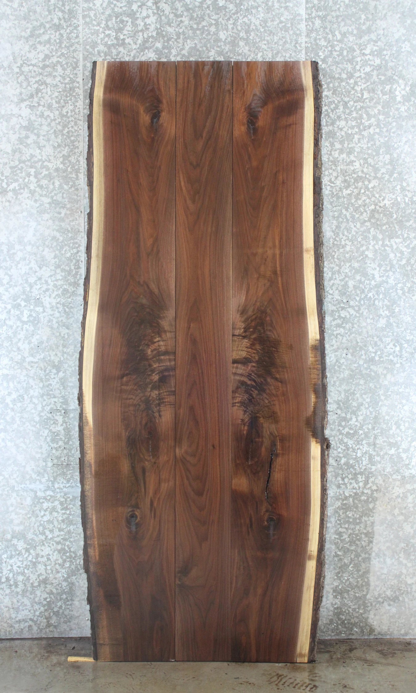 3- Live Edge Bookmatched Black Walnut Kitchen/Dining Table Top 84-86