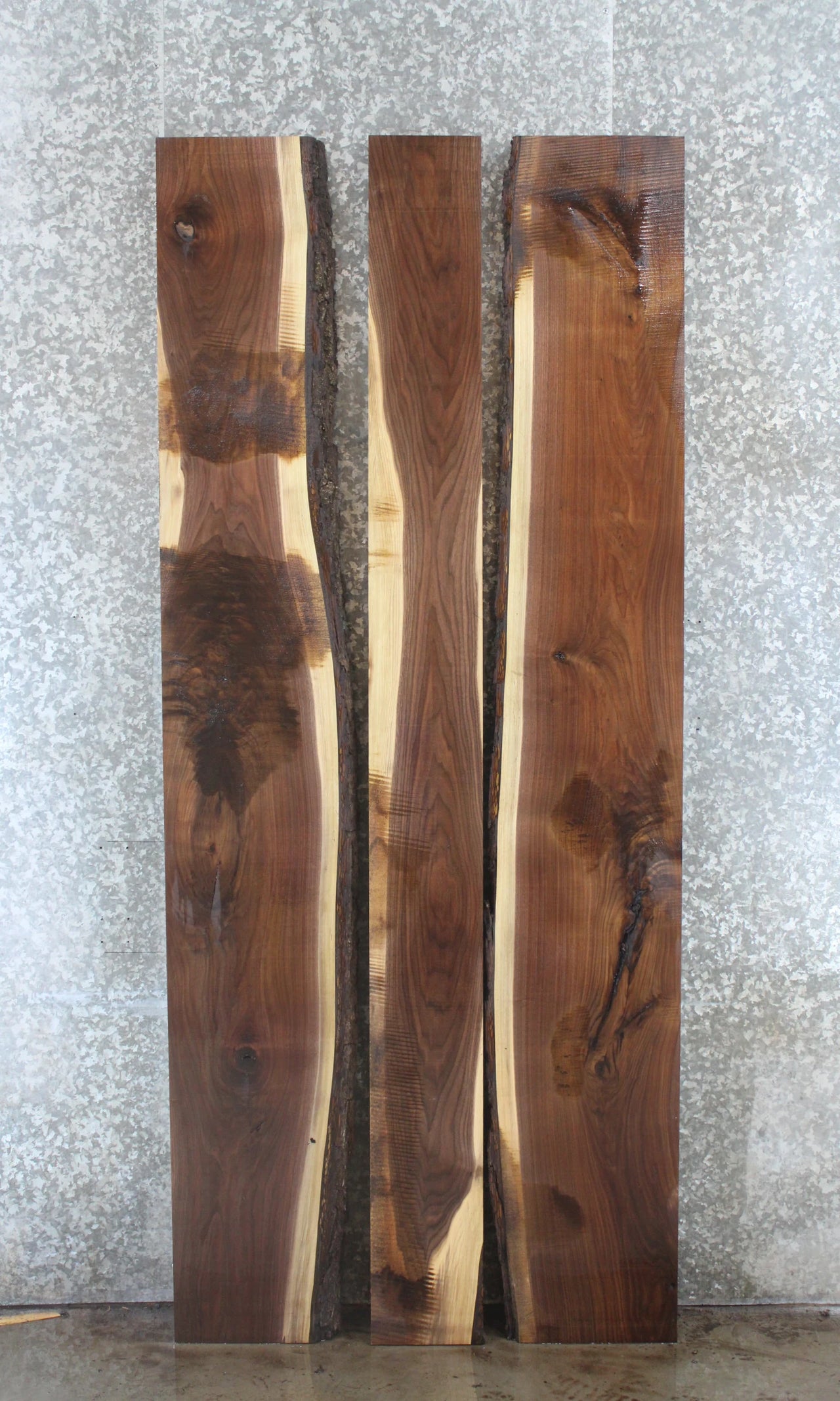 3- Live Edge Bookmatched Black Walnut Kitchen/Dining Table Top 84-86