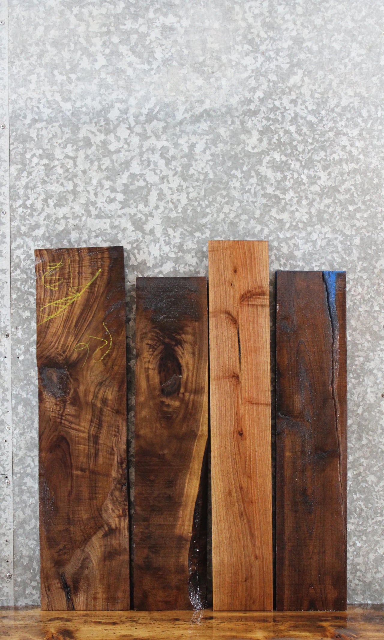 4- Salvaged Kiln Dried Black Walnut Craft Pack/DIY Lumber Boards 8400-8403
