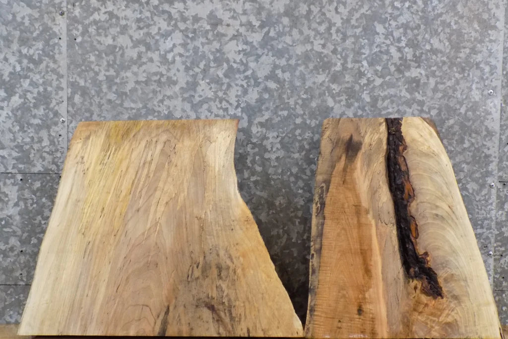 2- Rustic Spalted Maple Epoxy Project/Charcuterie Board Slabs 845-846