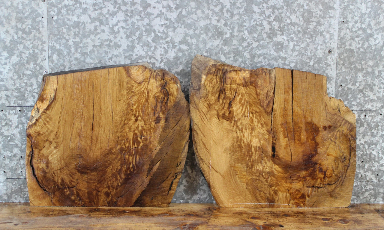 2- Live Edge White Oak Charcuterie Boards/End Table Tops 852-853