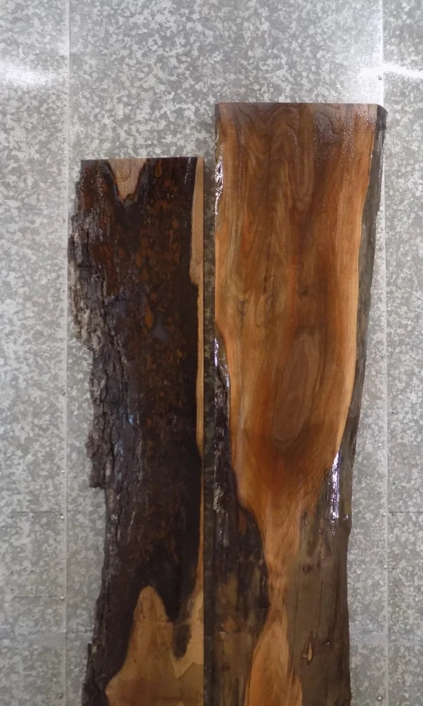 2- Live Edge Black Walnut Bar Top/Kitchen Counter/Mantel Slab 871,877
