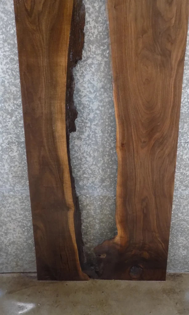 2- Live Edge Black Walnut Bar Top/Kitchen Counter/Mantel Slab 871,877