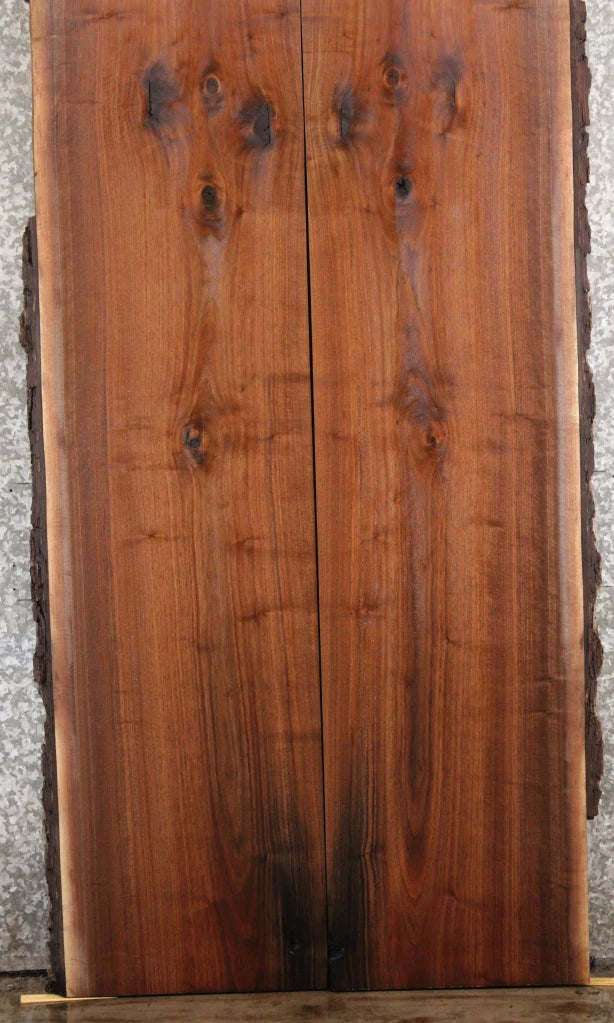 2- Natural Edge Bookmatched Black Walnut Table Top Set 875-876