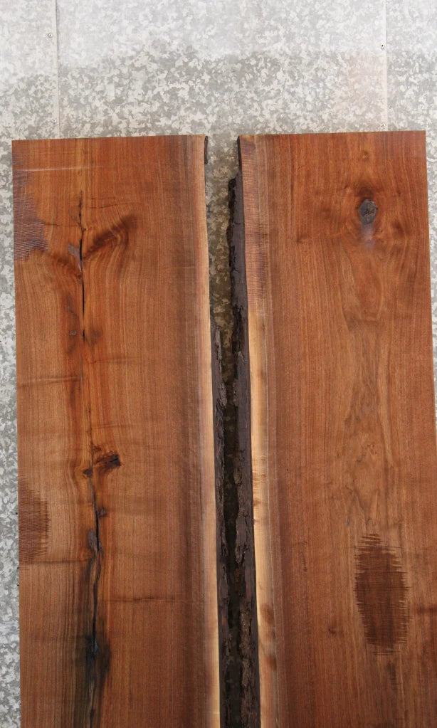 2- Natural Edge Bookmatched Black Walnut Table Top Set 875-876