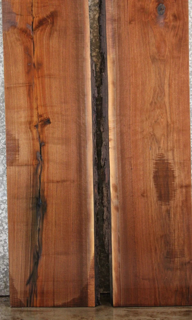 2- Natural Edge Bookmatched Black Walnut Table Top Set 875-876