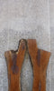 Thumbnail for 2- Black Walnut Bookmatched Rustic Live Edge Bar/Table Top Slabs 885-886