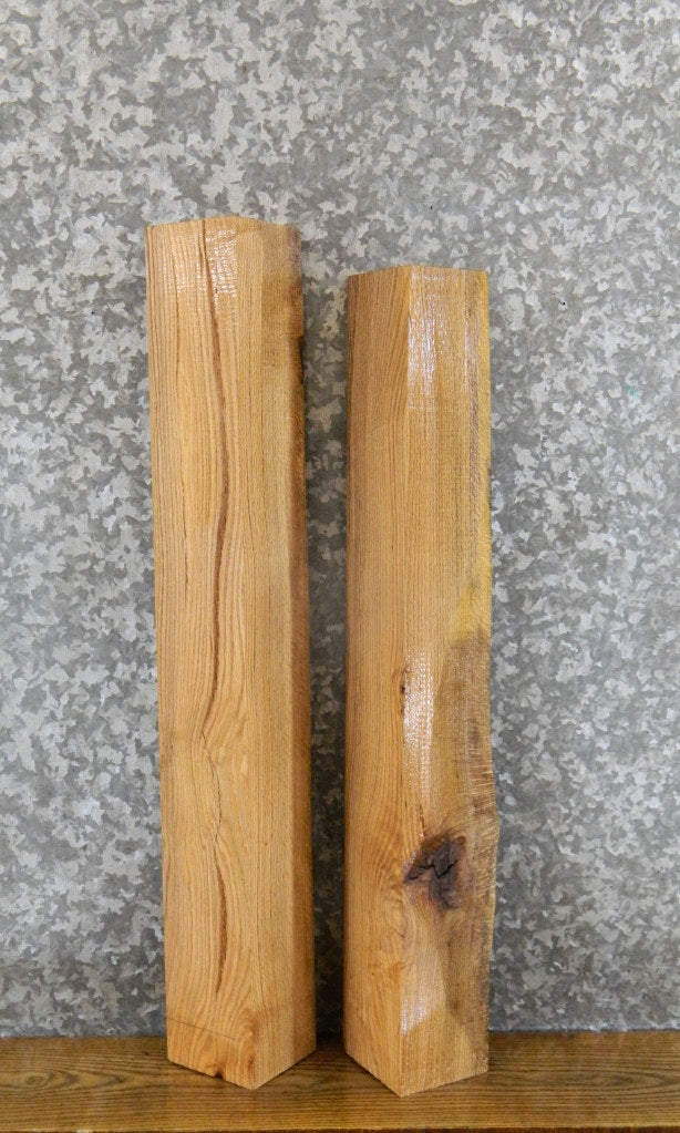 2- Rustic Partial Live Edge Red Oak Craft Pack 8869-8870