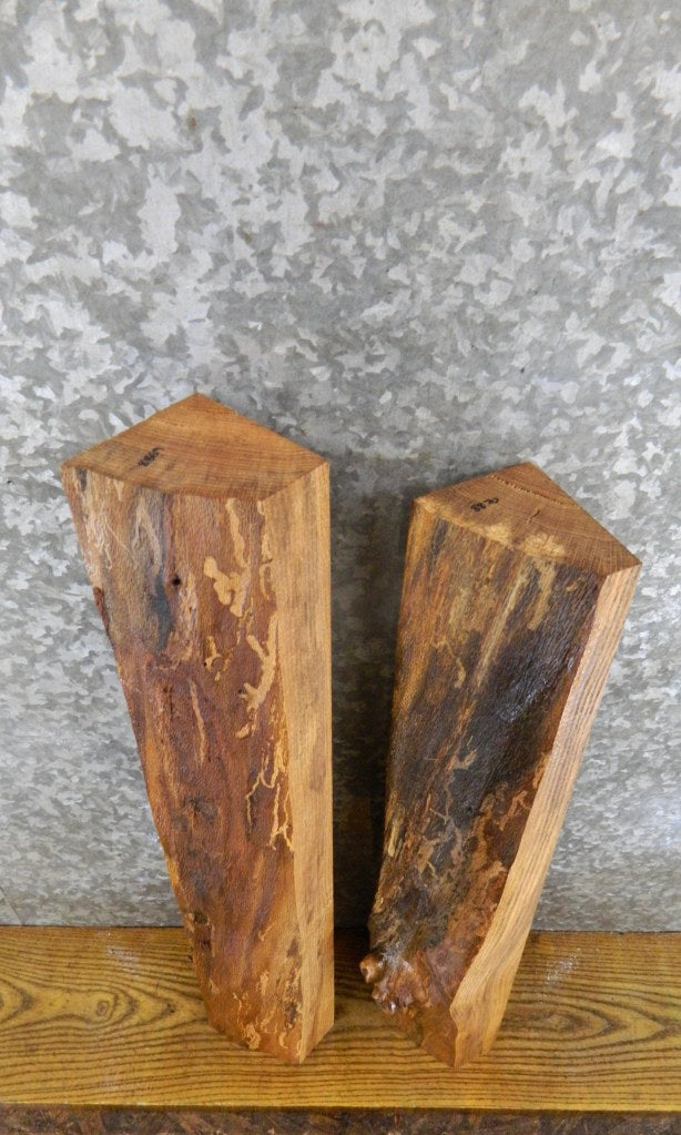 2- Rustic Partial Live Edge Red Oak Craft Pack 8869-8870