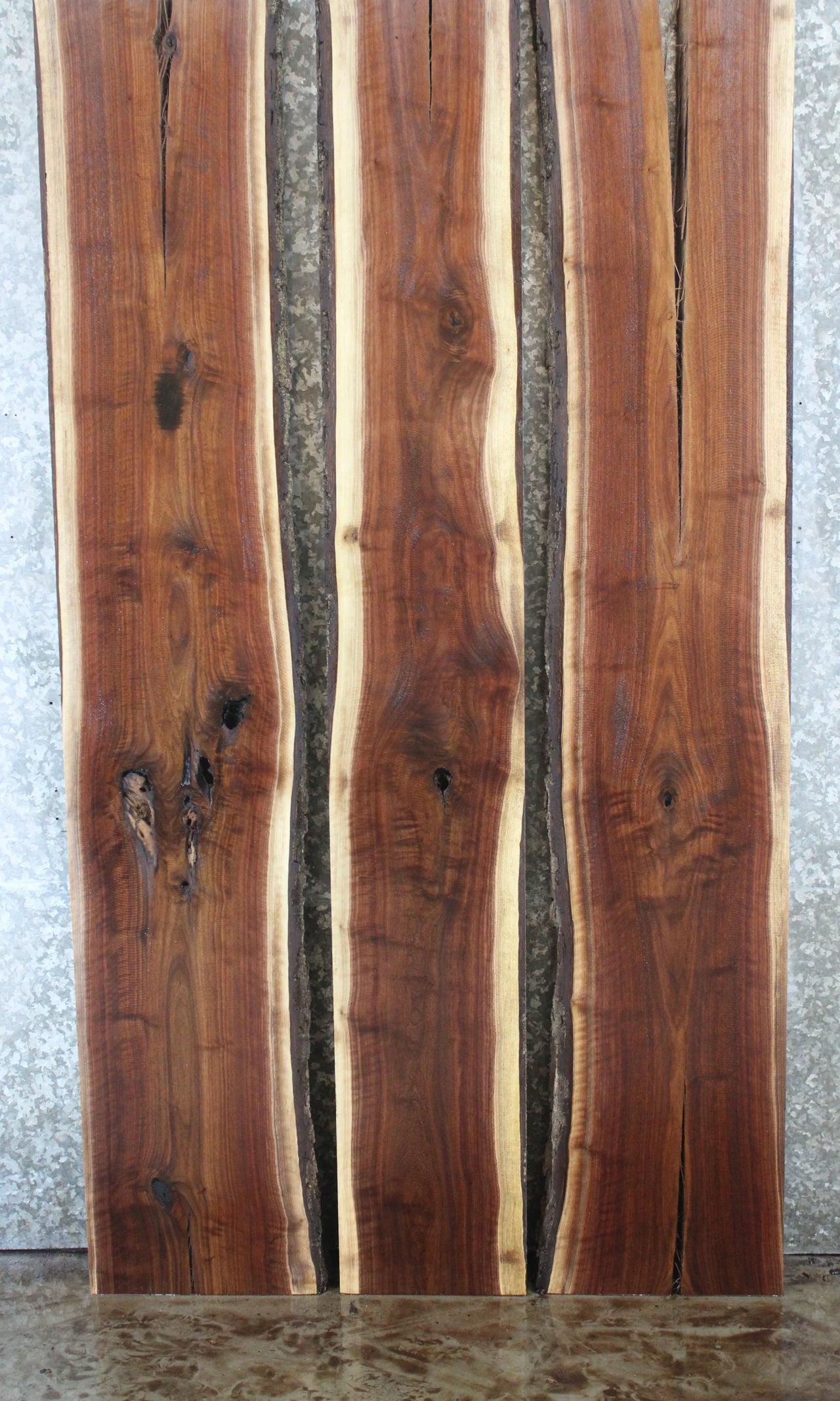 3- Black Walnut Live Edge Kitchen Table Top, Wood Dining Slabs 891-893