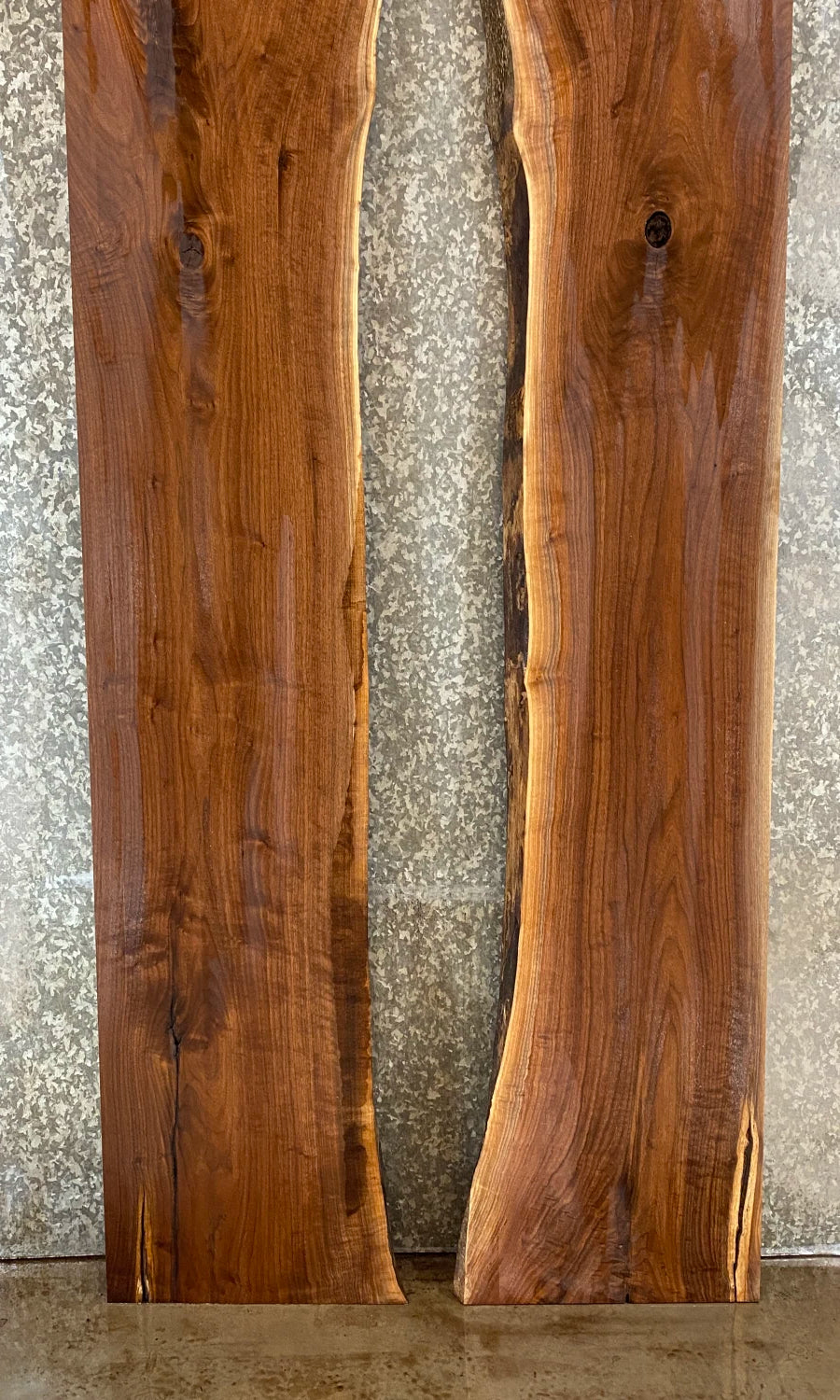 2- Rustic Live Edge Black Walnut Dining Table/Bar Top Wood Slabs 894-895