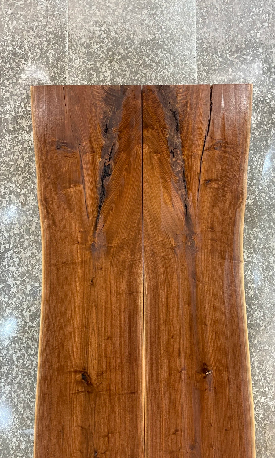 2- Reclaimed Black Walnut Live Edge Dining/Kitchen Table Top Set 896-897