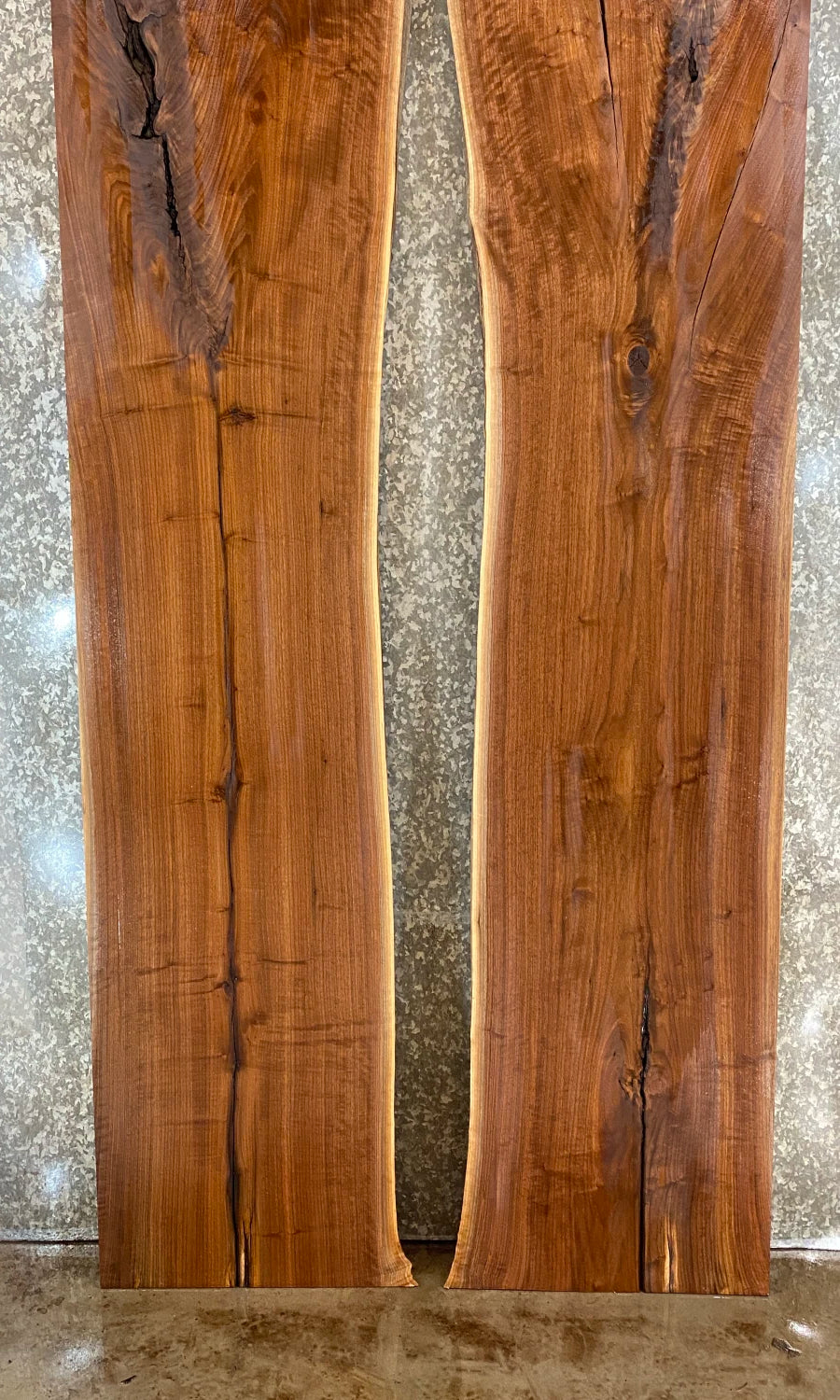 2- Reclaimed Black Walnut Live Edge Dining/Kitchen Table Top Set 896-897