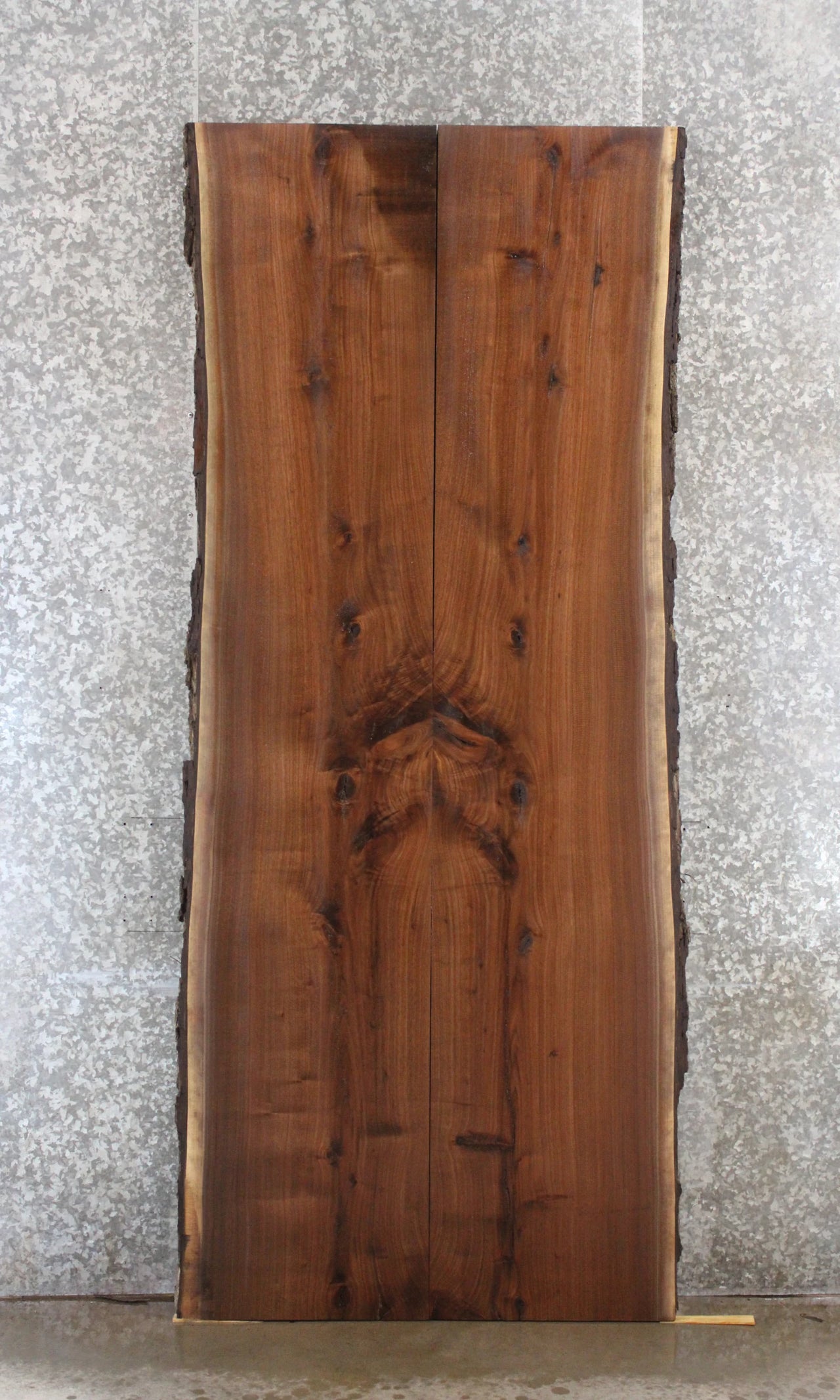 2- Black Walnut Book Matched Live Edge Table Top 899-900