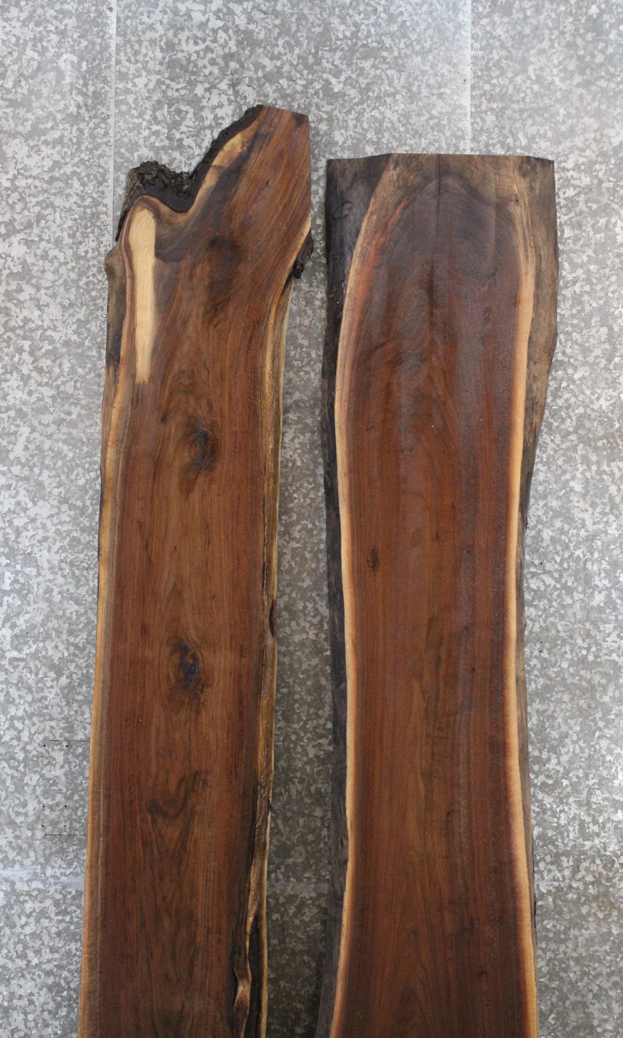 2- Live Edge Black Walnut Bar Top Slabs/River Table Set 899-900