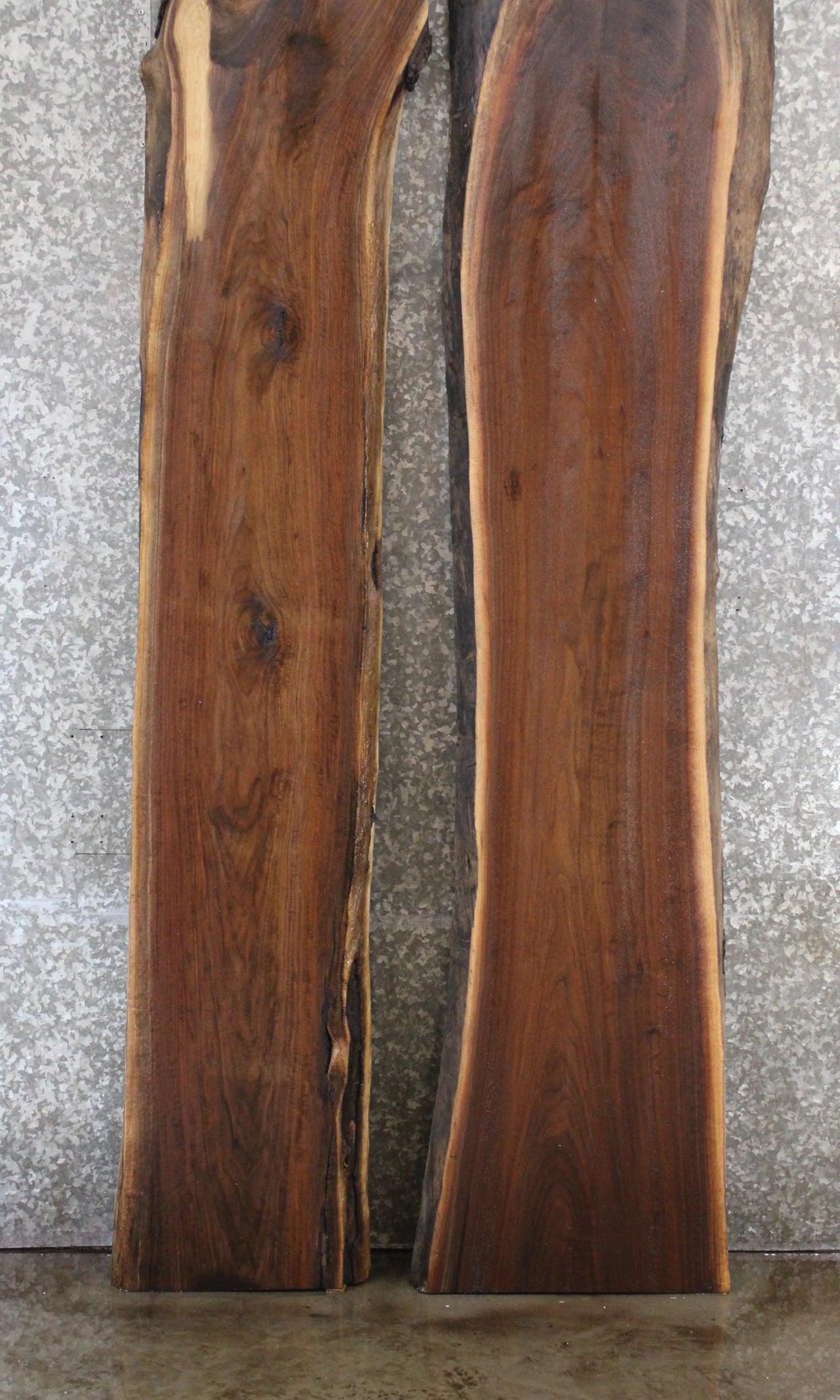 2- Live Edge Black Walnut Bar Top Slabs/River Table Set 899-900
