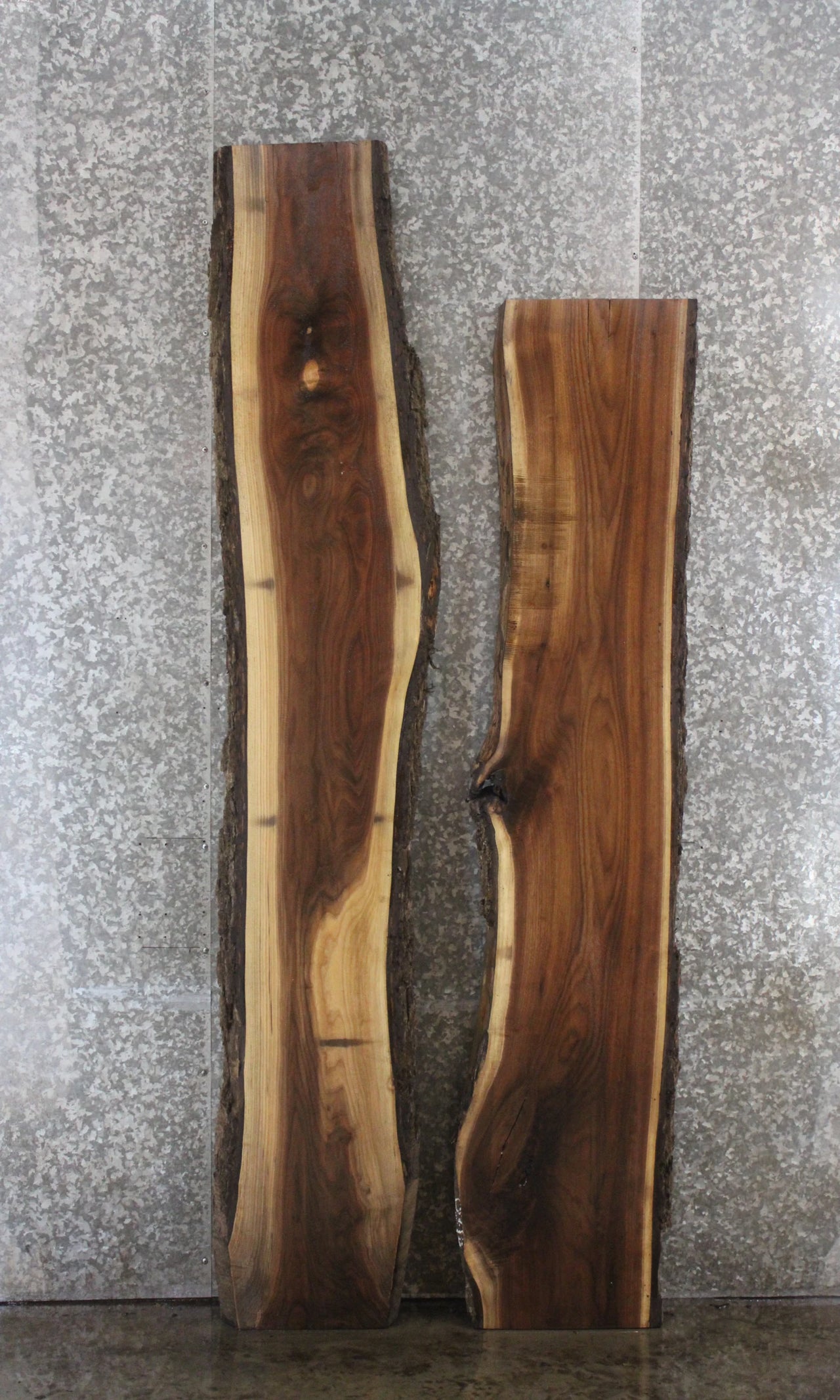 2- Black Walnut Live Edge River Table/Bench Slabs 913,916