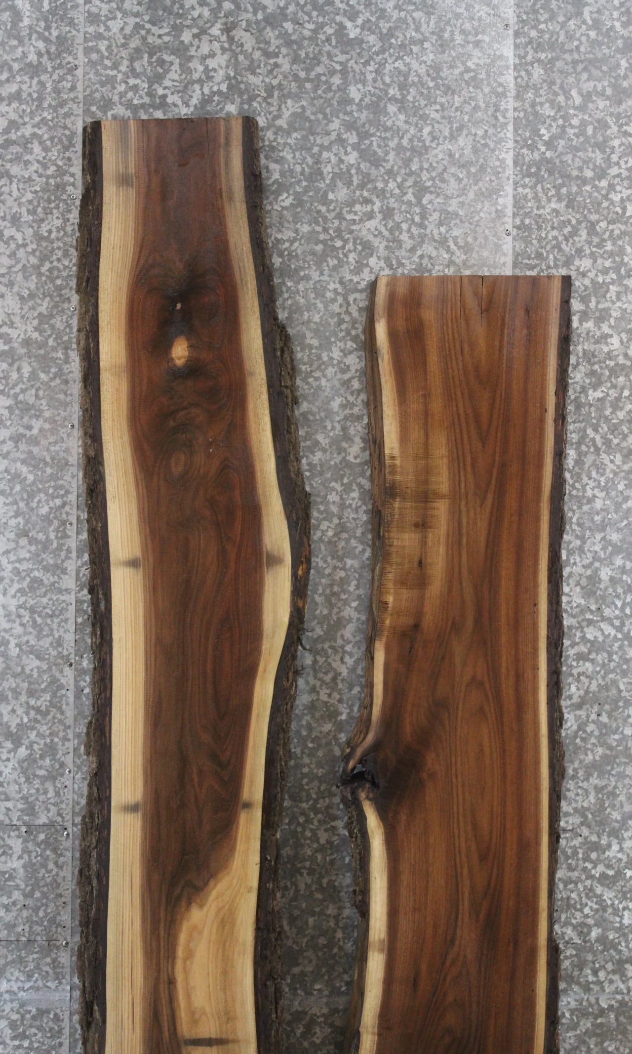 2- Black Walnut Live Edge River Table/Bench Slabs 913,916