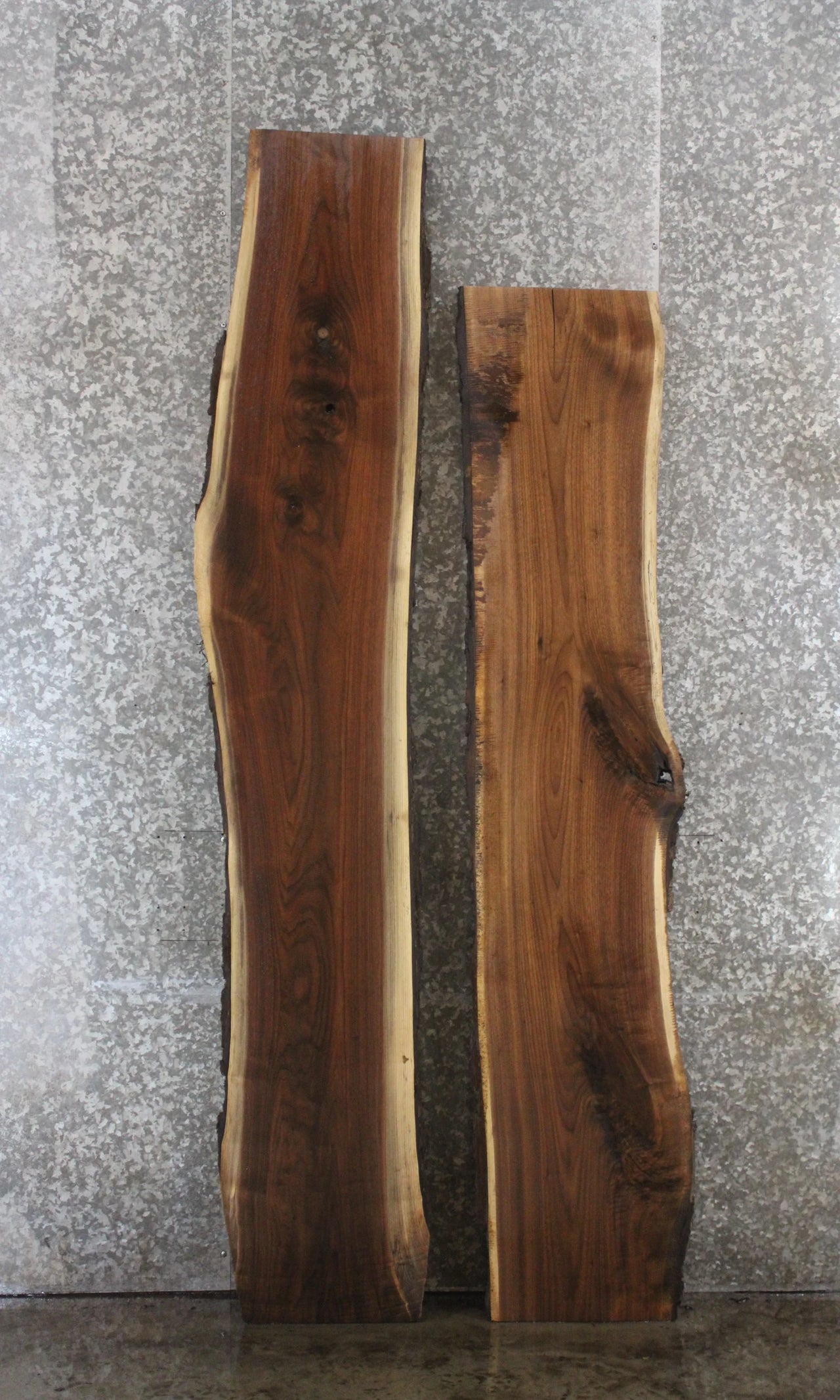2- Black Walnut Live Edge River Table/Bench Slabs 913,916