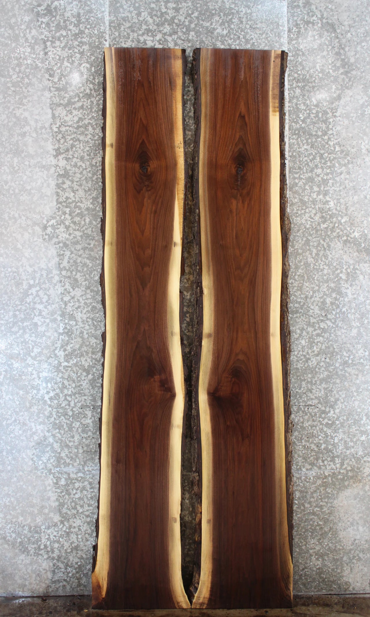 2- Live Edge Black Walnut Slabs, Epoxy River Table Top Wood 914-915