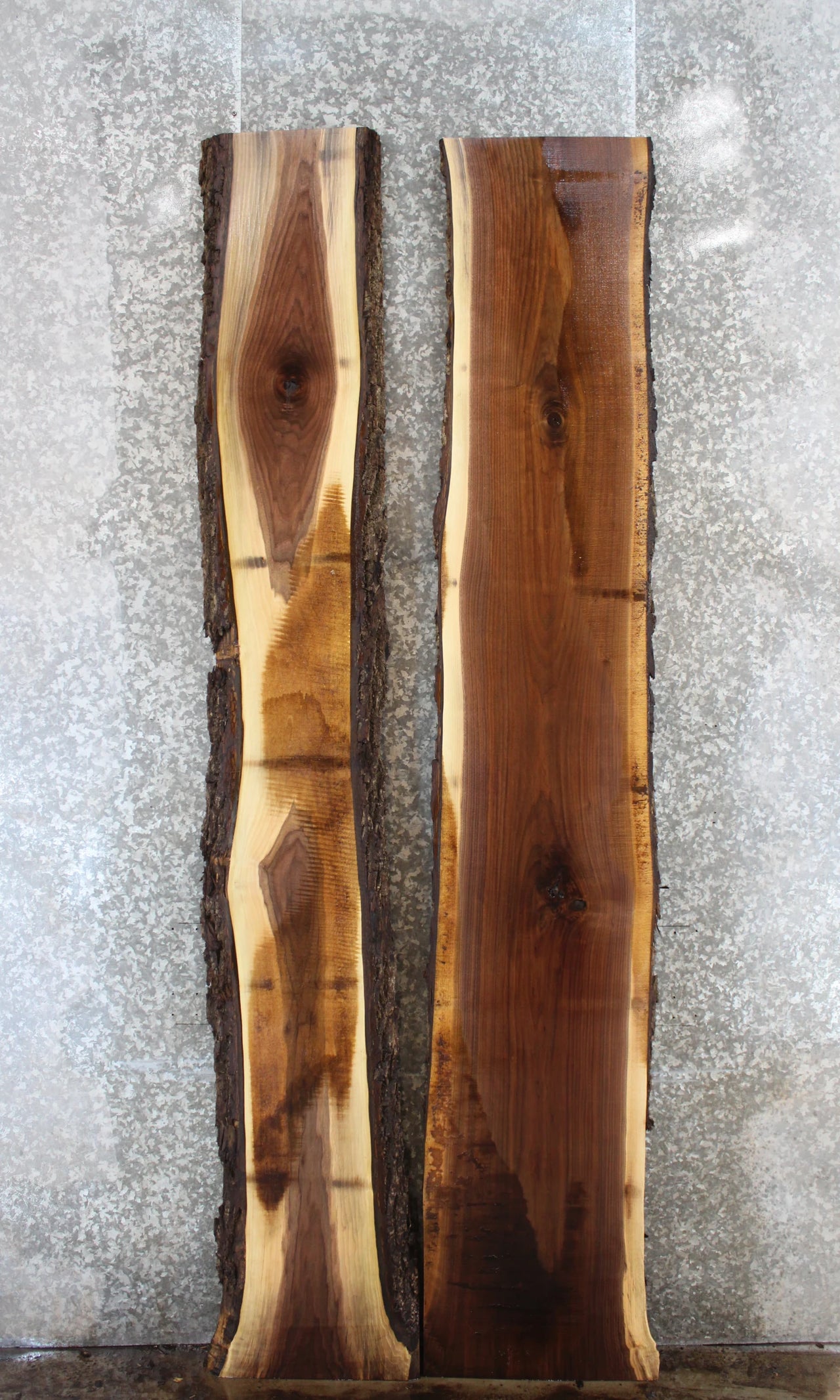 2- Live Edge Black Walnut Slabs, Epoxy River Table Top Wood 914-915