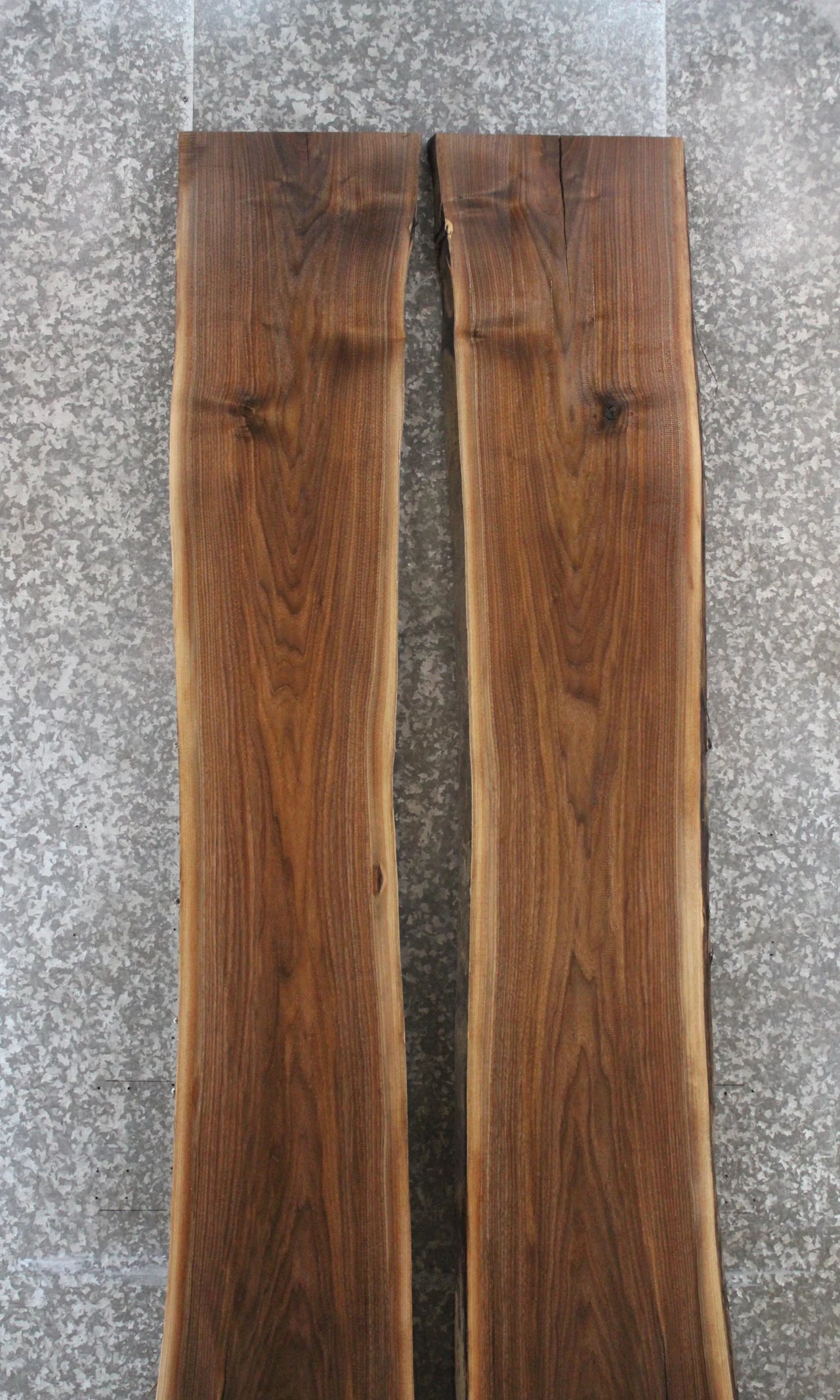 2- Rustic Black Walnut Live Edge River Table Top Slabs, Bar Top 914-915