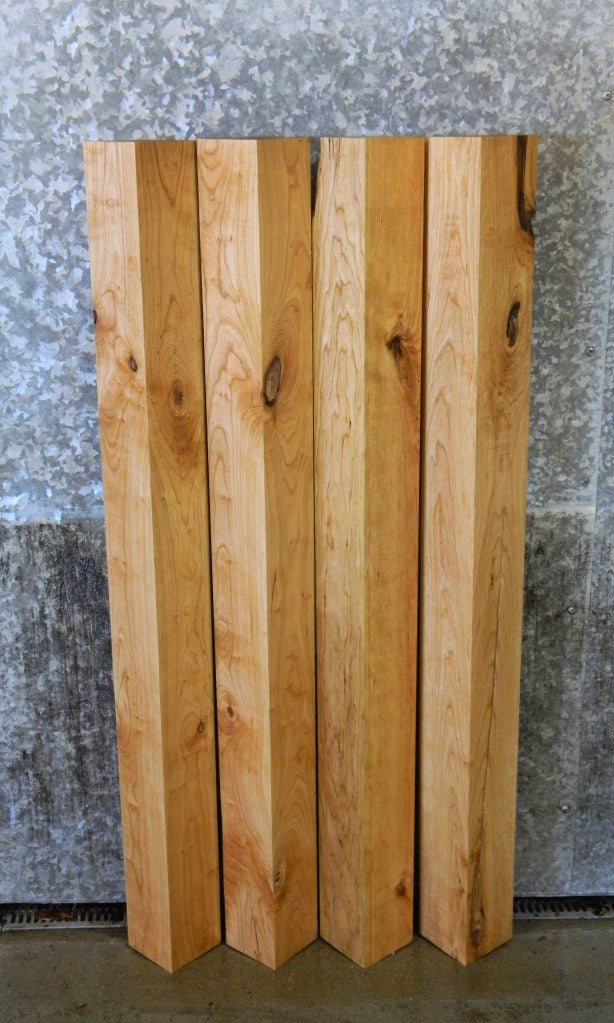 4- 4x4 Turning Blocks/Kiln Dried Cherry Rustic Table Legs 9154