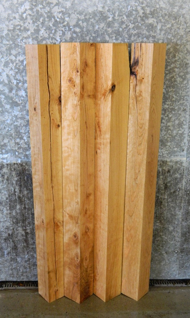 4- 4x4 Turning Blocks/Kiln Dried Cherry Rustic Table Legs 9154