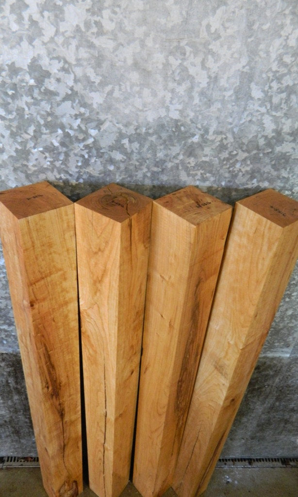 4- 4x4 Turning Blocks/Kiln Dried Cherry Salvaged Table Legs 9155