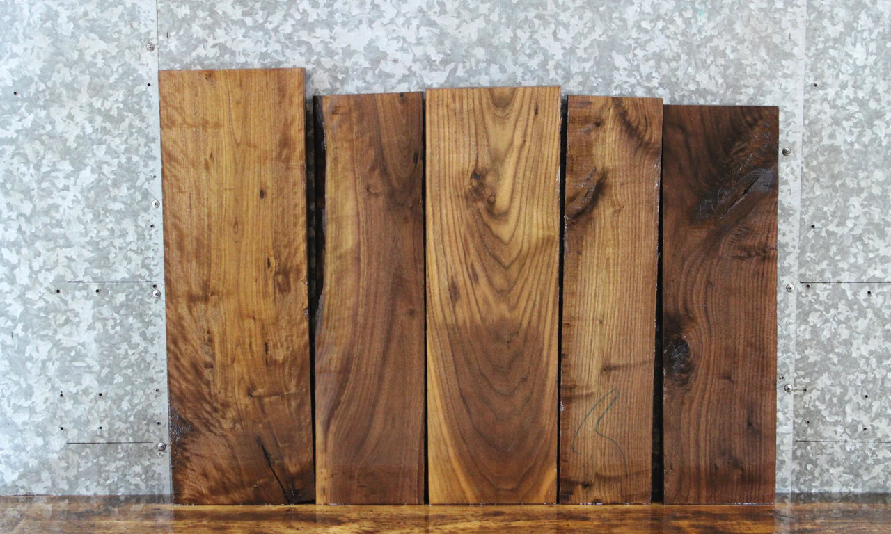 5- Salvaged Kiln Dried Black Walnut Craft Pack/DIY Lumber Boards 9165-9169