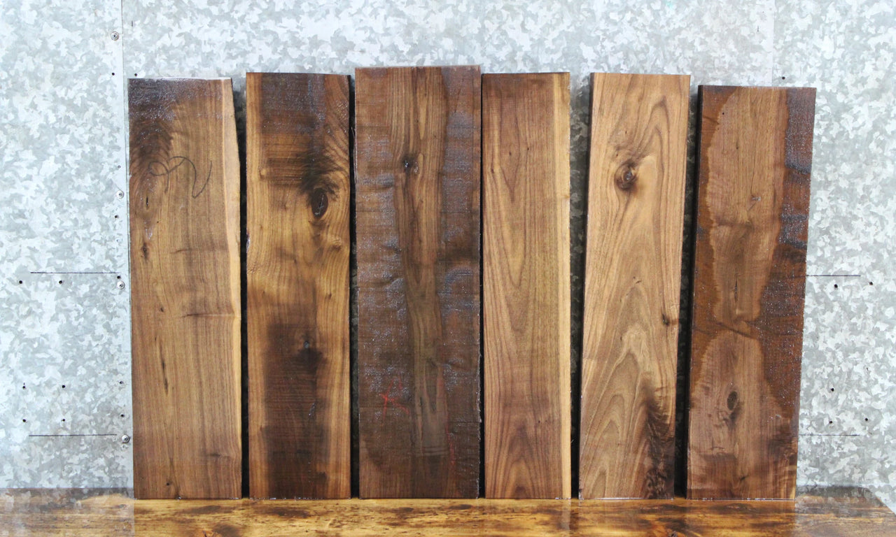 6- Salvaged Kiln Dried Black Walnut Craft Pack/DIY Lumber Boards 9170-9175