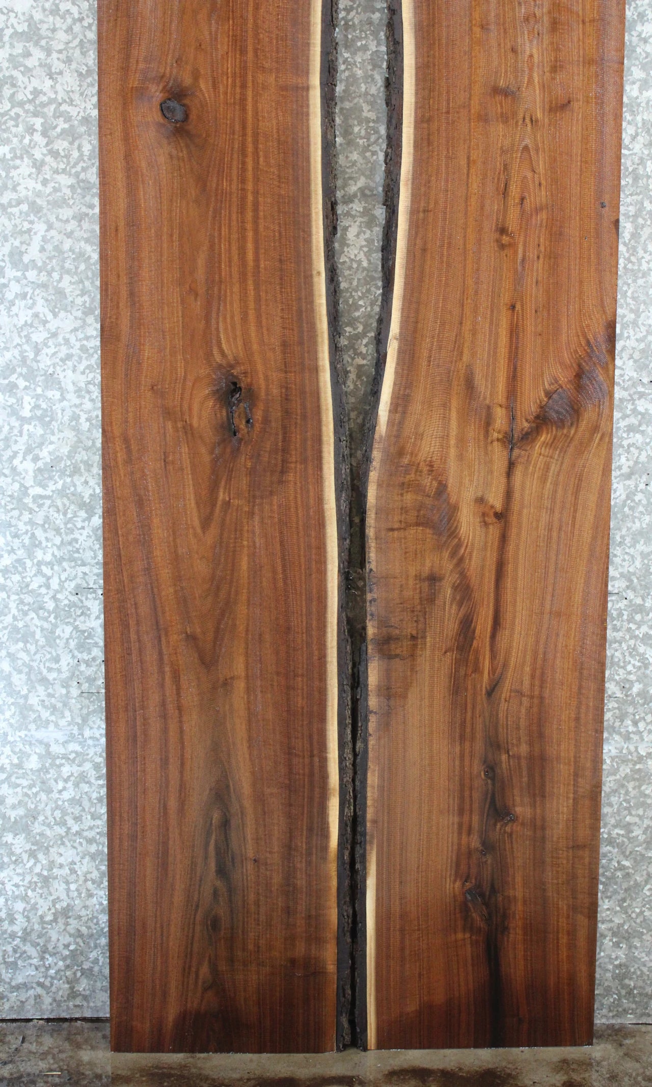 2- Rustic Live Edge Black Walnut Dining Table Top Set 919-920
