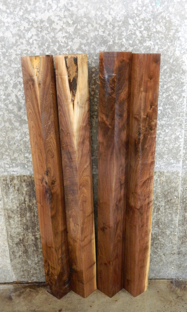 4- Black Walnut Kiln Dried Reclaimed 4x4 Turning Blanks/Blocks 9205