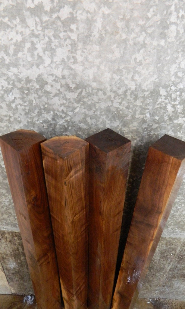 4- Black Walnut Kiln Dried Reclaimed 4x4 Turning Blanks/Blocks 9205