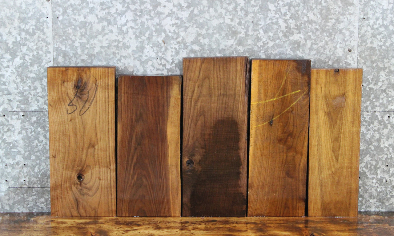 5- Salvaged Kiln Dried Black Walnut Craft Pack/DIY Lumber Boards 9272-9276