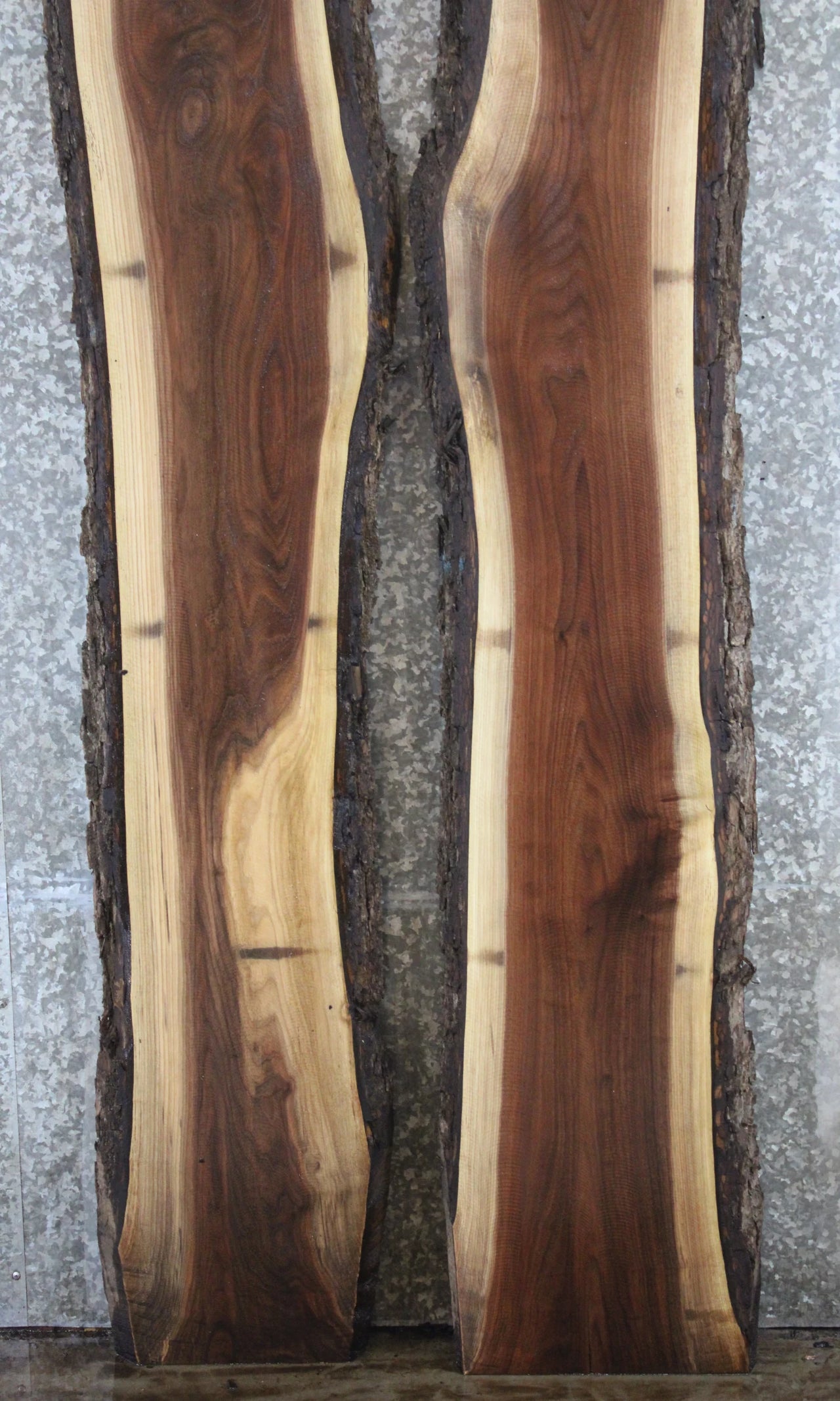 2- Live Edge Black Walnut Bar Top Slabs, Epoxy River Table Top 930-931