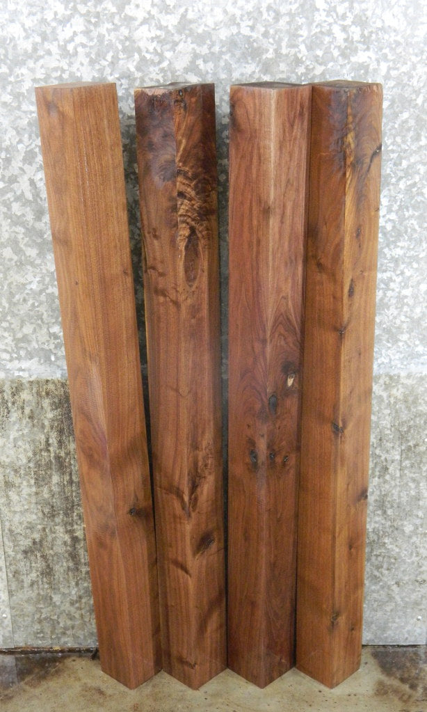 4- Kiln Dried Salvaged Black Walnut 4x4 Turning Blocks/Table Legs 9308