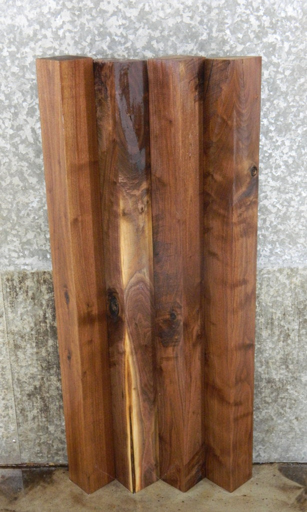 4- Kiln Dried Salvaged Black Walnut 4x4 Turning Blocks/Table Legs 9308