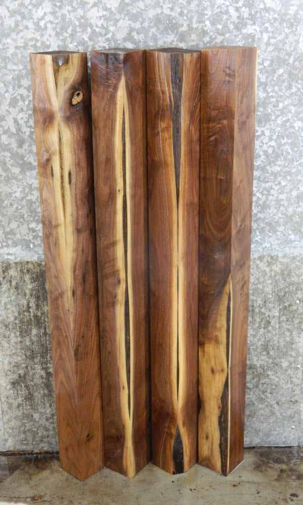 4- Black Walnut Kiln Dried Reclaimed 4x4 Turning Blanks/Blocks 9312