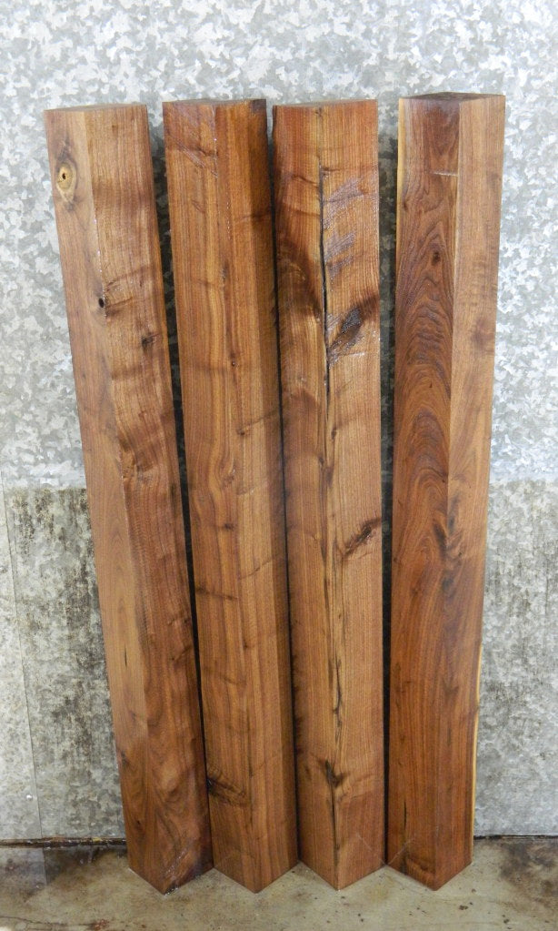 4- Black Walnut Kiln Dried Reclaimed 4x4 Turning Blanks/Blocks 9312