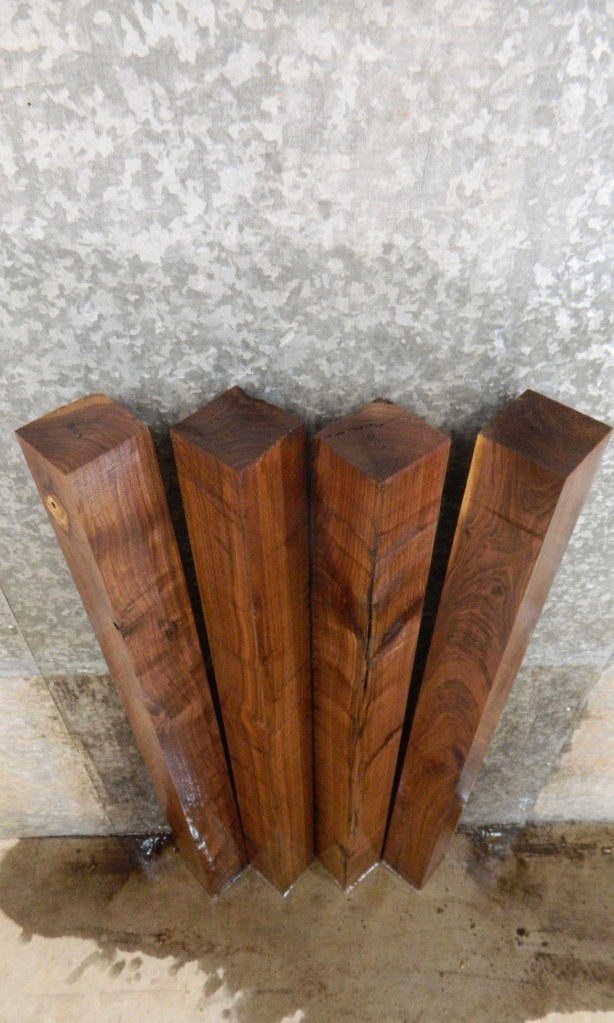 4- Black Walnut Kiln Dried Reclaimed 4x4 Turning Blanks/Blocks 9312
