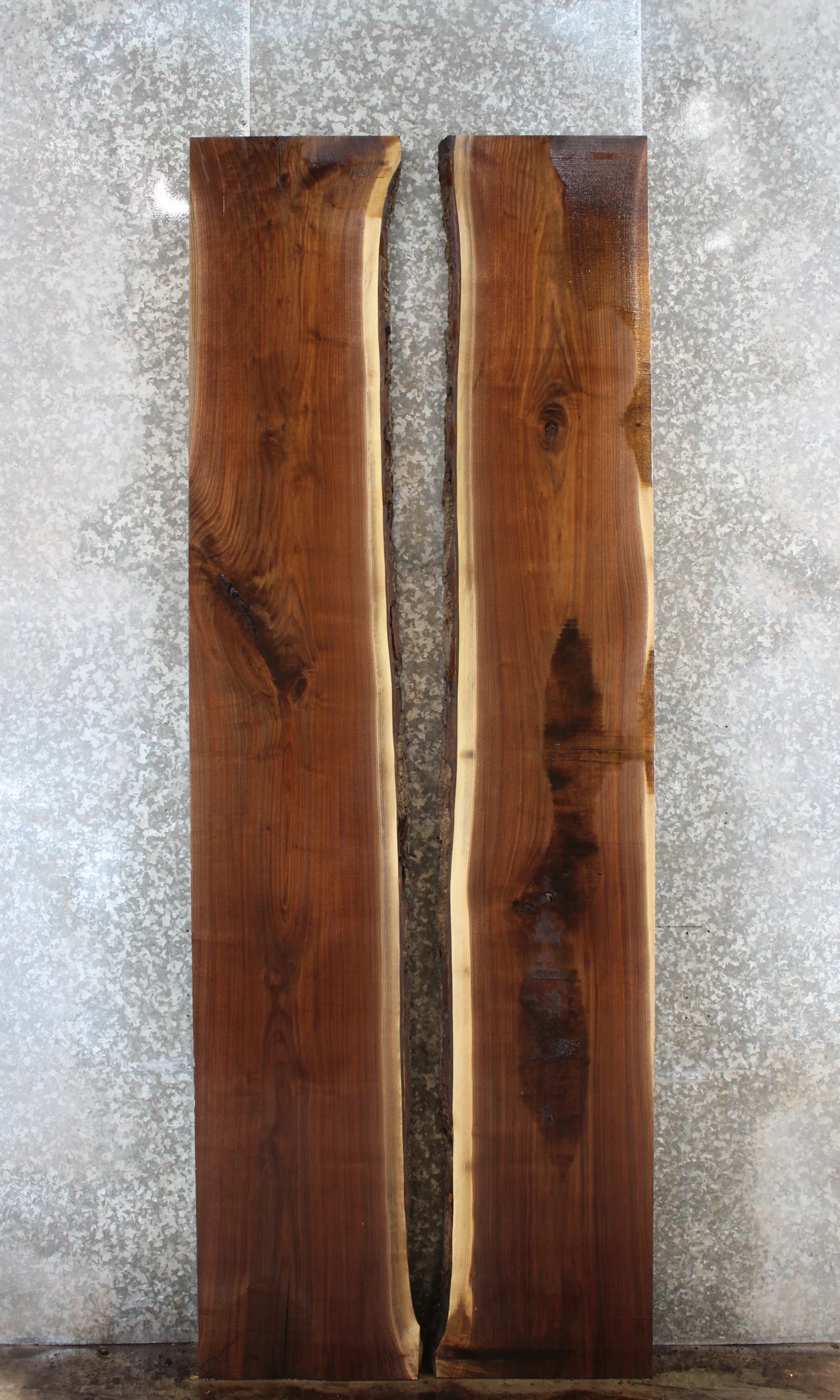 2- Live Edge Black Walnut Dining/Conference Table Top Slabs 932-933