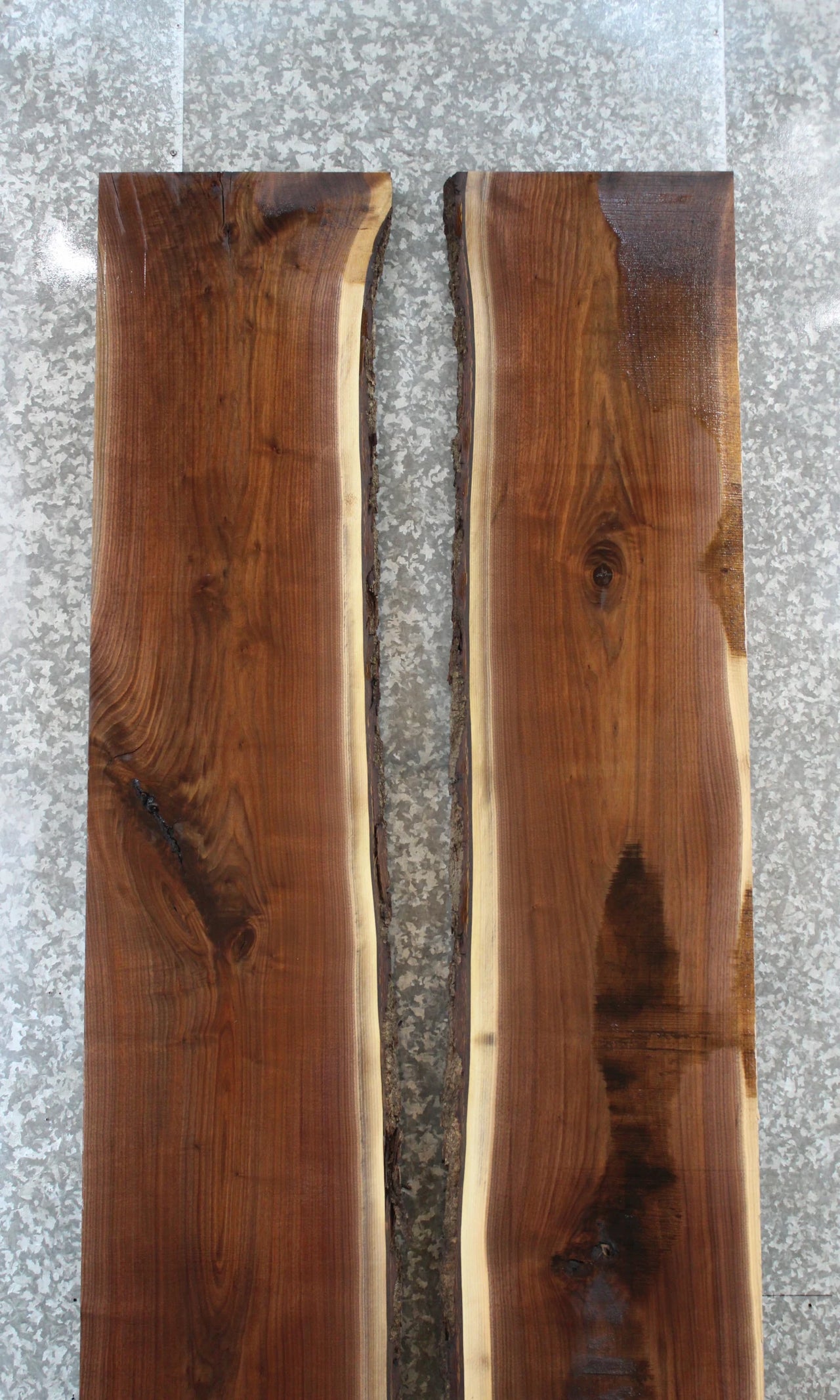 2- Live Edge Black Walnut Dining/Conference Table Top Slabs 932-933