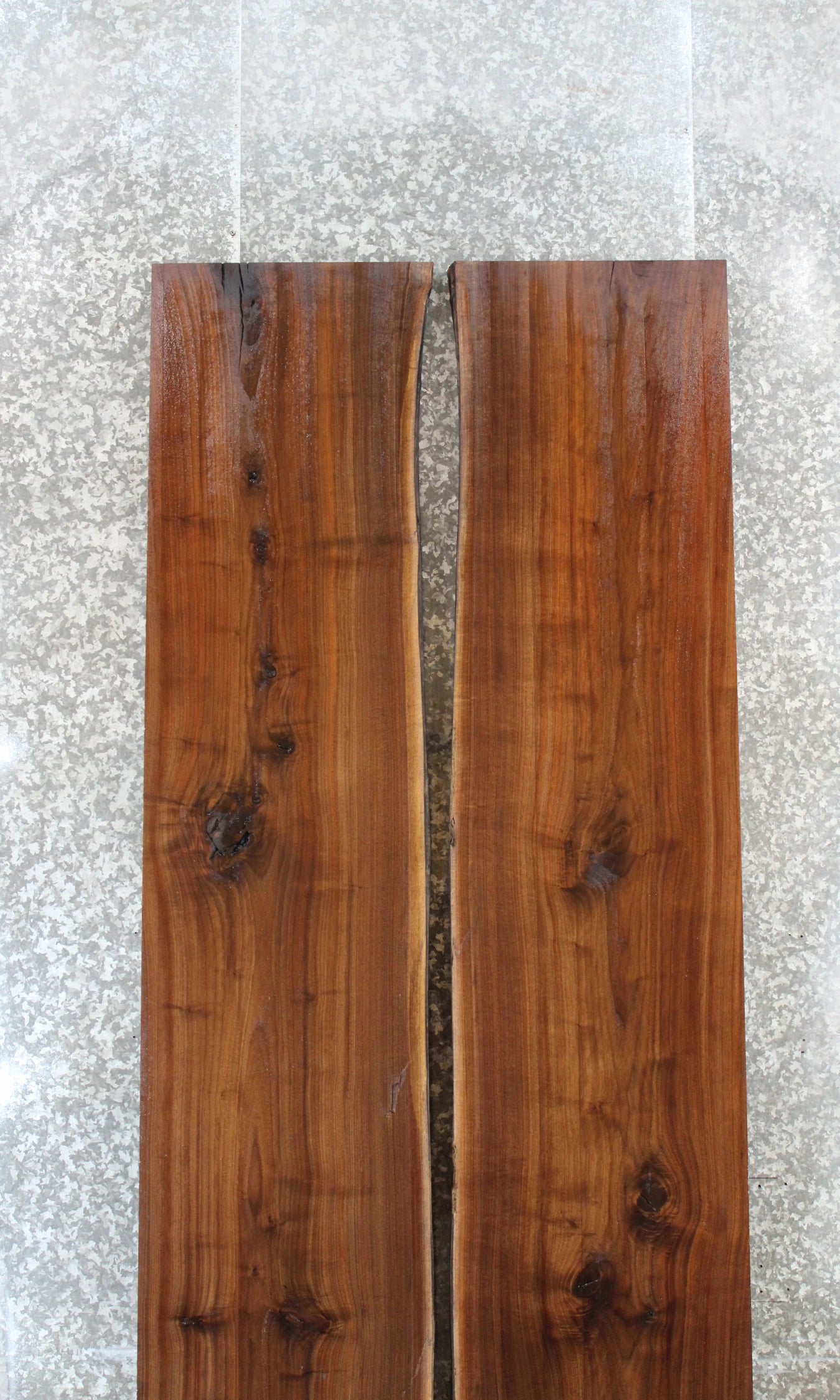 2- Bookmatched Live Edge Black Walnut Kitchen Table Top 932-933