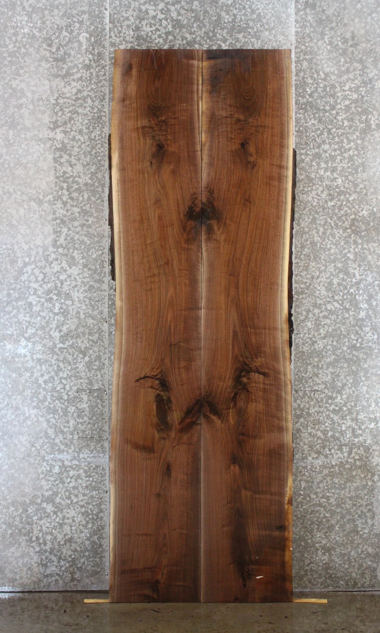 2- Black Walnut Live Edge Dining Table Top Slab Set, Wood Bar Top 934-935