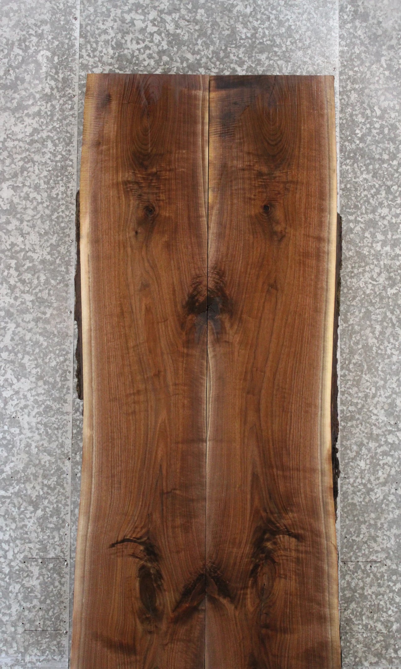 2- Black Walnut Live Edge Dining Table Top Slab Set, Wood Bar Top 934-935