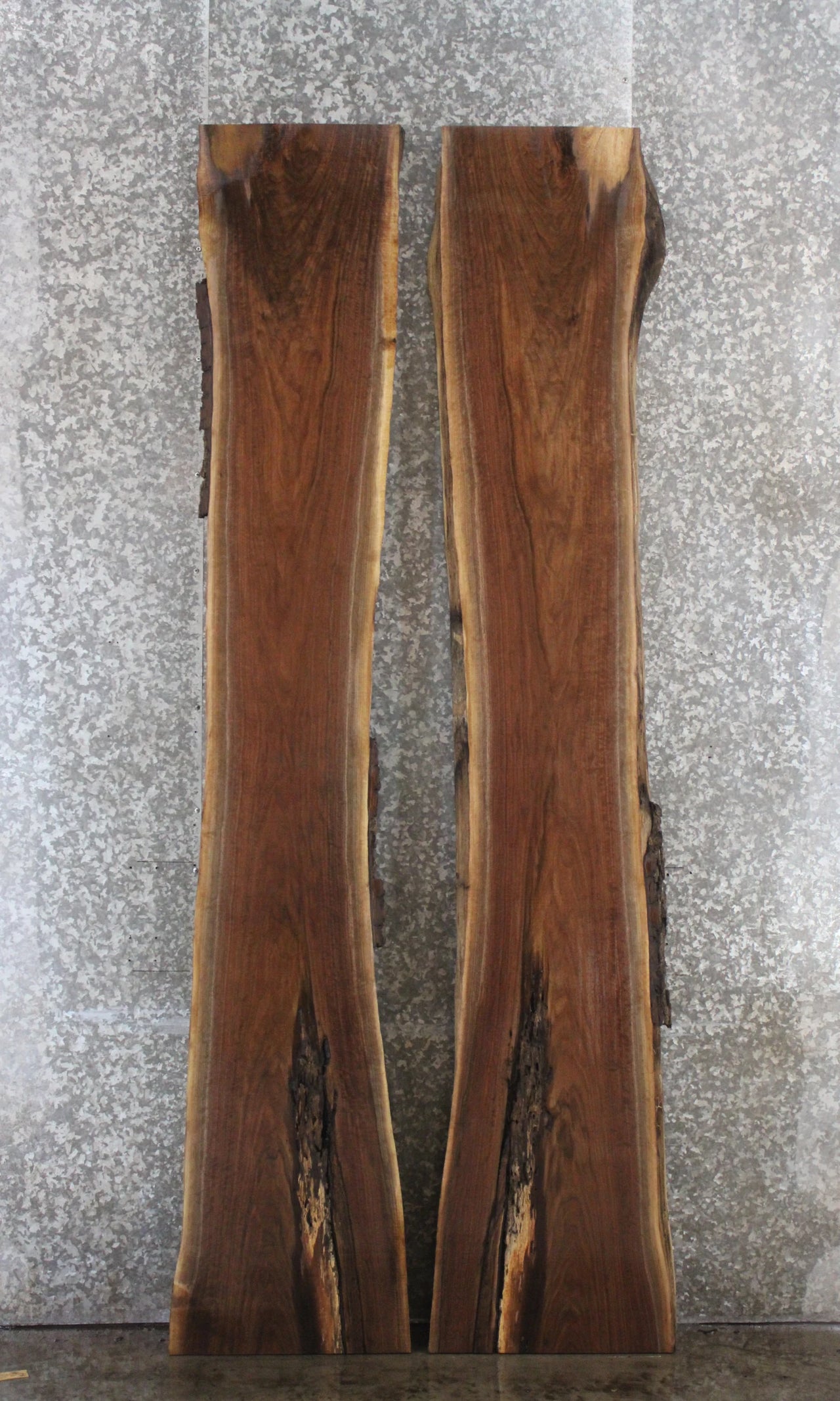 2- Black Walnut Live Edge Book Match River Table 934-935