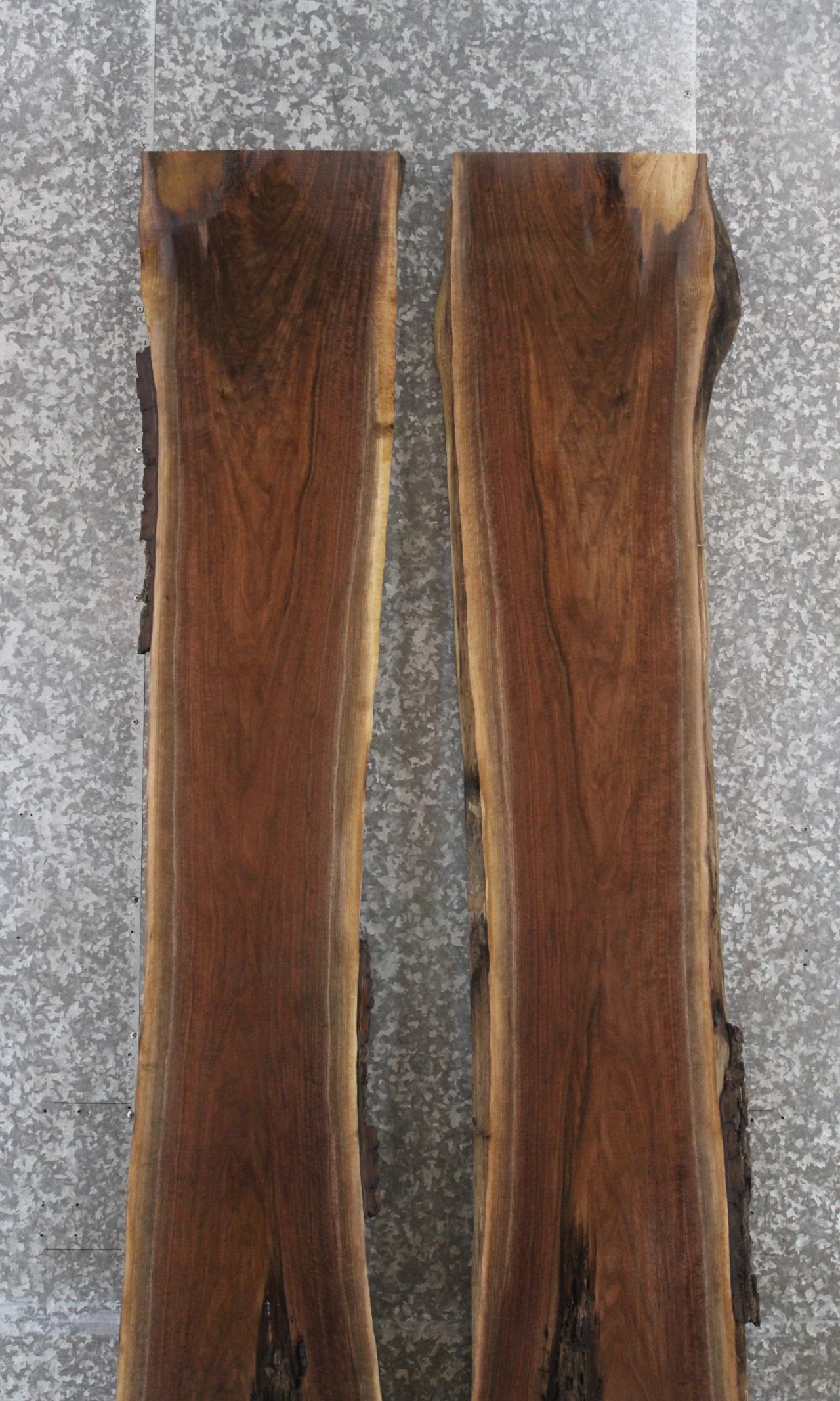 2- Black Walnut Live Edge Book Match River Table 934-935