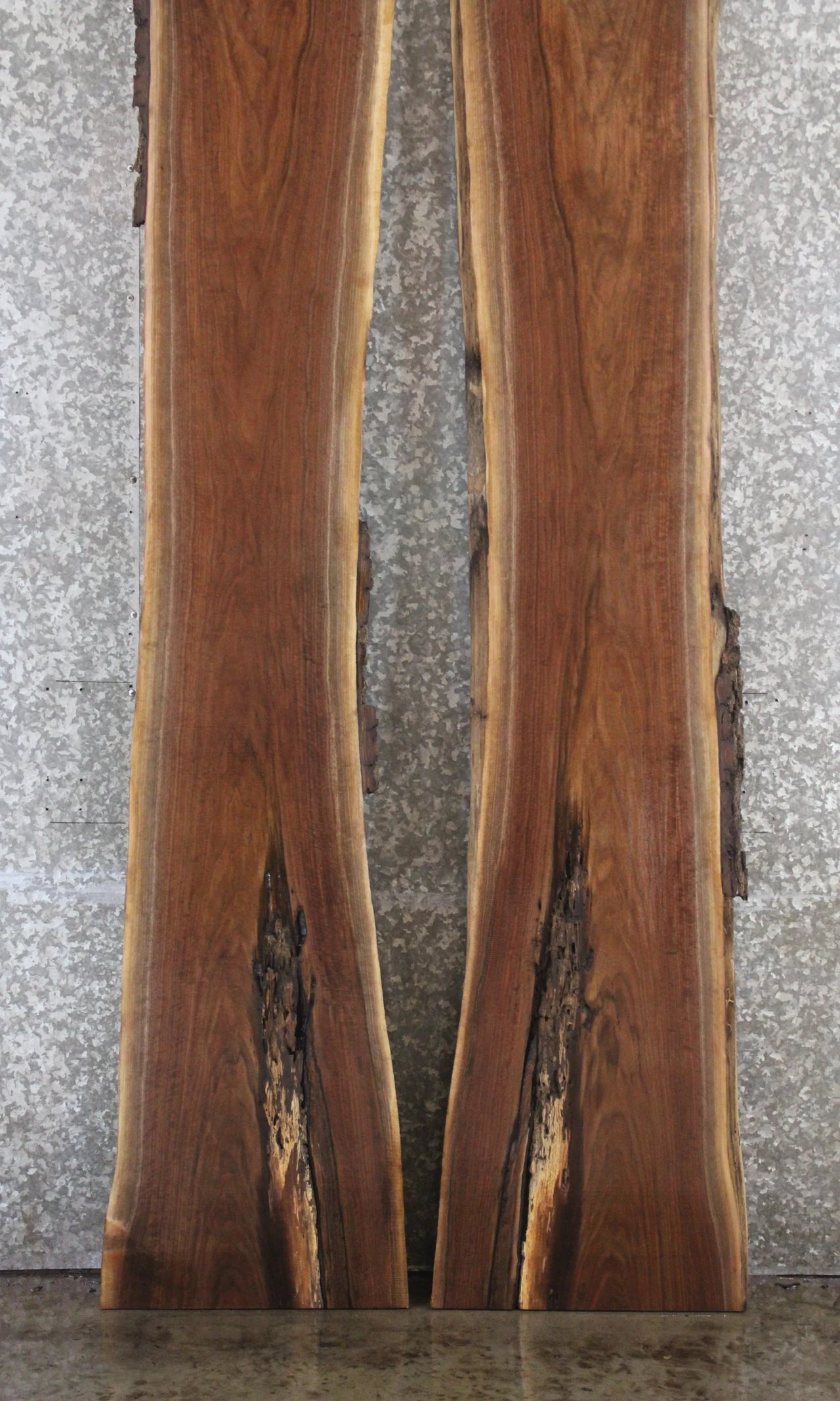 2- Black Walnut Live Edge Book Match River Table 934-935