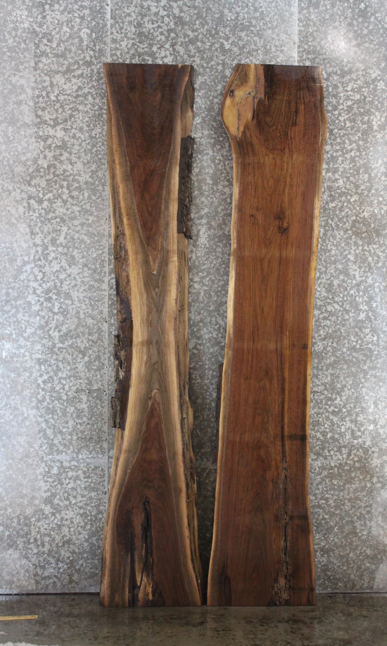2- Black Walnut Live Edge Book Match River Table 934-935